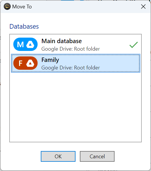 Transfer data between databases